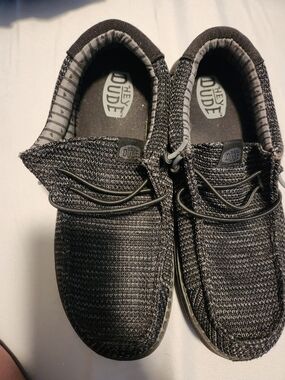 Hey Dude Black Woven Slip-On Loafers
